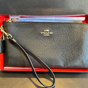 Coach Black Wallet Wristlet
